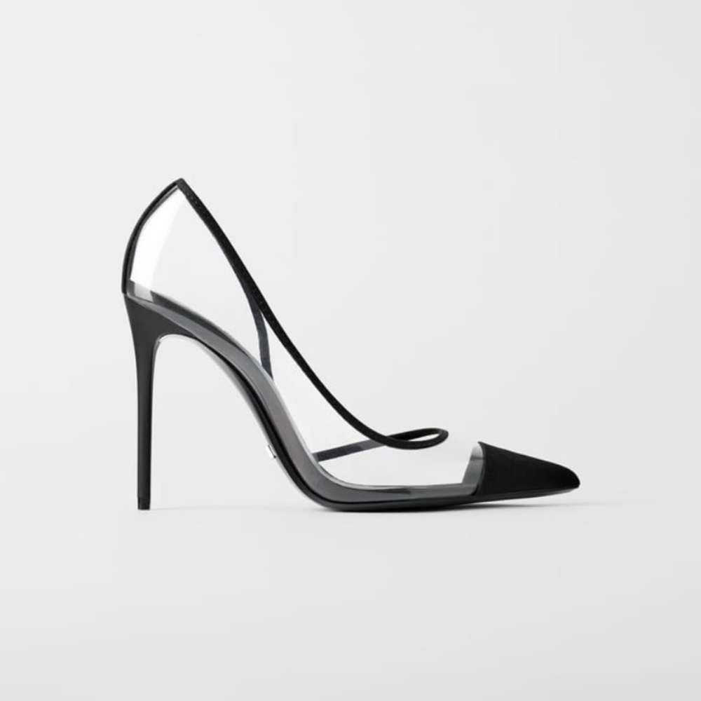 NWT Zara vinyl high heels